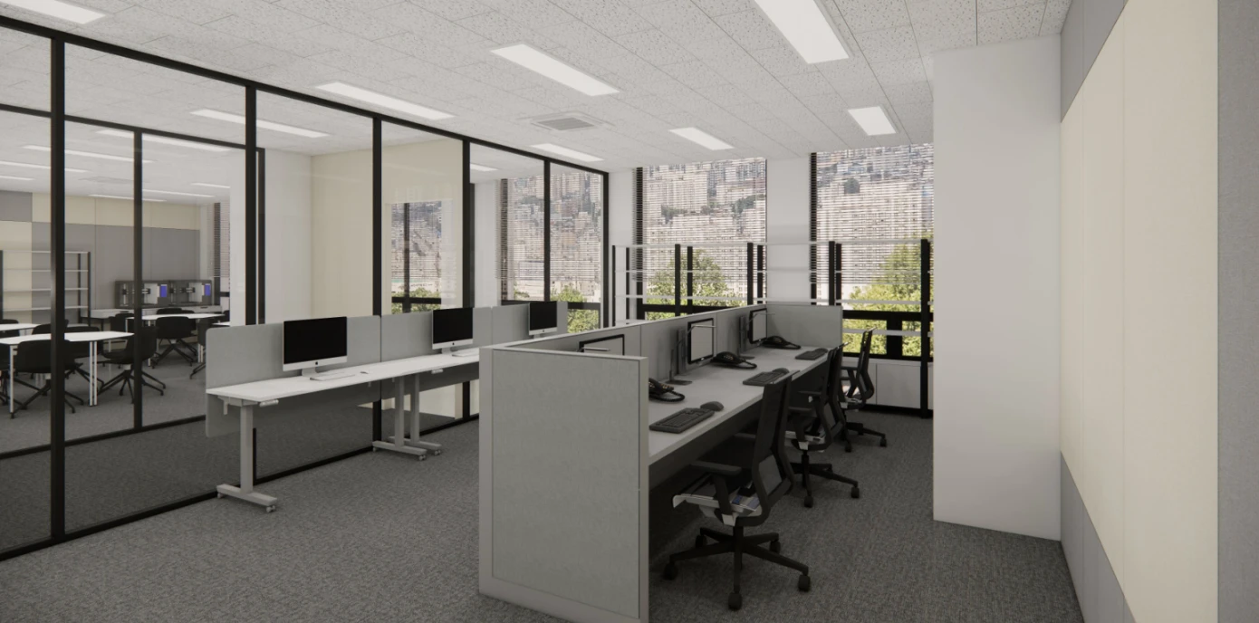 Architectural rendering of the Pocheon office